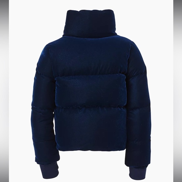 NWT SAM Girls Sophia Velvet Down Jacket in Blue - Picture 2 of 7
